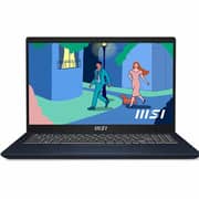 لابتوب إم إس آي ألترابوك (2021) - معالج إنتل كور i5-1155G7 الجيل 11 / شاشة FHD مقاس 15.6 بوصة / ذاكرة تخزين SSD سعة 512 جيجا / رام 8 GB / بطاقة رسوميات مشتركة إنتل آيريس Xe /  ويندوز 11 هوم / لوحة مفاتيح إنجليزية وعربية / أسود 