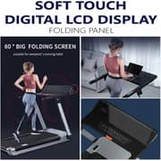Foldable Treadmill, 4HP Peak Motor, 28-Level Auto Incline, Max Speed 14.8 KM/H, Bluetooth, Shock Absorption, ZWIFT App, LED Display, 120KG Capacity Running Machine for Home Gym EM-1291