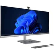 HP All-in-One Desktop PC- 12th Gen / Core i7 / 34inch FHD / 1TB SSD / 32GB RAM / Intel UHD Graphics / Win11 Home / English & Arabic Keyboard / Silver / Middle East Version- 34-C1101NH