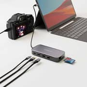 موزع منافذ الكل في واحد USB-C ووسيط تخزين ذو حالة ثابتة موديل PWSDHB256 من باور أولوجي