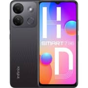 هاتف ذكي إنفينيكس سمارت 7 HD سعة 64 جيجابايت ويدعم 4G وبلون أسود إنك