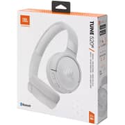 JBL Tune 520BT Wireless Pure Bass Over Ear Headphones - White