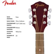 Fender Dreadnought WN Sunburst Acoustic Guitar FA-125