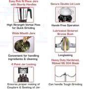 Stargold 3-in-1 Mixer Blender and Grinder SG-1379 Blue