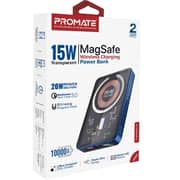 Promate Wireless Power Bank 10000mAh Blue TRANSPACK-10.BLUE