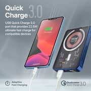 Promate Wireless Power Bank 10000mAh Blue TRANSPACK-10.BLUE