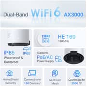 TPLink AX3000 Outdoor/Indoor Whole Home Mesh WiFi 6 Dual Band Gigabit Router