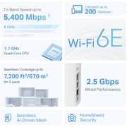 TPLink AXE5400 Tri-Band Gigabit Mesh Wi-Fi 6E System 1 Pack