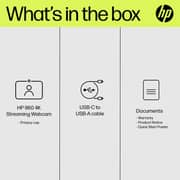 HP 960 4K Streaming Webcam White