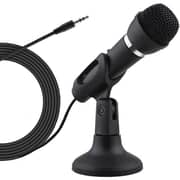 ميكروفون مكتبي يو اس بي قابل للتعديل 180 درجة من كيندكس 3.5 ملم، أسود