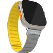 Blupebble Cinque Torri Silicone Reversible Magnetic Watch Strap Grey/Yellow