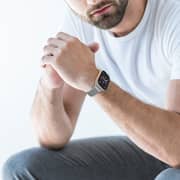 Blupebble Cinque Torri Silicone Reversible Magnetic Watch Strap Grey/Yellow