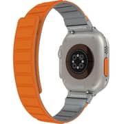Blupebble Terminio Silicone Reversible Magnetic Watch Strap Grey/Orange