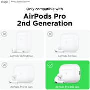 Elago Clear Hang designed for Airpods Pro 2 Case Cover With Carabiner - Transparent