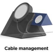 elago Charging Stand 2-in-1 station for iPhone 14/13 12 series & Apple Watch series - Dark Grey/Jean Indigo