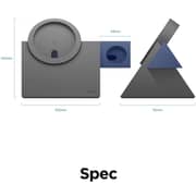 elago Charging Stand 2-in-1 station for iPhone 14/13 12 series & Apple Watch series - Dark Grey/Jean Indigo