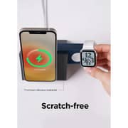 elago Charging Stand 2-in-1 station for iPhone 14/13 12 series & Apple Watch series - Dark Grey/Jean Indigo