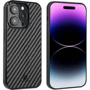 Monocarbon Real Carbon Fiber Case for iPhone 14 Pro Max Matte Black