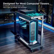 Eureka Ergonomic Height Adjustable Under Desk PC Tower Stand Black