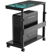 Eureka Ergonomic Height Adjustable Under Desk PC Tower Stand Black