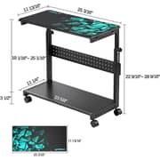 Eureka Ergonomic Height Adjustable Under Desk PC Tower Stand Black