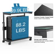 Eureka Ergonomic Height Adjustable Under Desk PC Tower Stand Black