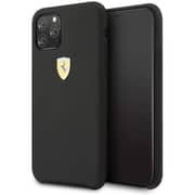 Ferrari Logo Shield Silicone Case Black iPhone 11 Pro