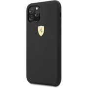 Ferrari Logo Shield Silicone Case Black iPhone 11 Pro