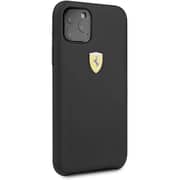 Ferrari Logo Shield Silicone Case Black iPhone 11 Pro