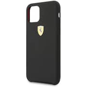 Ferrari Logo Shield Silicone Case Black iPhone 11 Pro