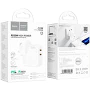Hoco 35W Wall Charger With Type-C to Lightning Cable White