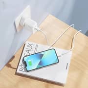 Hoco 35W Wall Charger With Type-C to Lightning Cable White