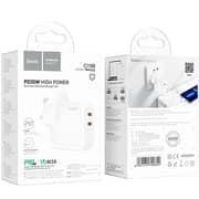 Hoco 35W Wall Charger With Type-C to Lightning Cable White