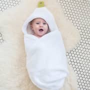 PUJ Hug Infant Hooded Towel White