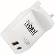 E-Den Dual Port Charger White