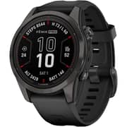Garmin Fenix 7S Pro Sapphire Solar Edition Carbon Gray DLC Titanium with Black Band Smartwatch 42mm 010-02776-11