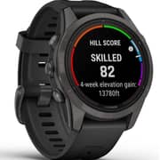 Garmin Fenix 7S Pro Sapphire Solar Edition Carbon Gray DLC Titanium with Black Band Smartwatch 42mm 010-02776-11