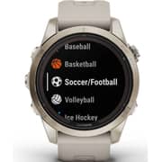 Garmin Fenix 7S Pro Sapphire Solar Edition Soft Gold Stainless Steel with Light Sand Band Smartwatch 42mm 010-02776-15