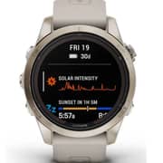 Garmin Fenix 7S Pro Sapphire Solar Edition Soft Gold Stainless Steel with Light Sand Band Smartwatch 42mm 010-02776-15