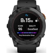 Garmin Fenix 7X Pro Solar Edition Slate Gray Stainless Steel with Black Band Smartwatch 51mm 010-02778-01
