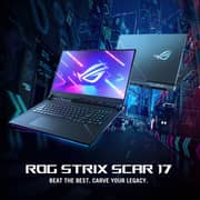 Asus ROG Strix Scar 17 (2023) Laptop - AMD Ryzen 9-7945HX / 17.3inch WQHD / 1TB SSD / 32GB RAM / 12GB NVIDIA GeForce RTX 4080 Graphics / Windows 11 Home / English & Arabic Keyboard / Black / Middle East Version - [G733PZ-LL048W]