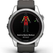 Garmin Fenix 7S Pro Solar Edition Silver Stainless Steel with Graphite Band Smartwatch 42mm 010-02776-01