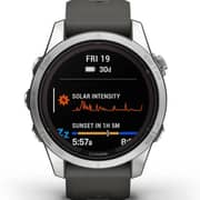 Garmin Fenix 7S Pro Solar Edition Silver Stainless Steel with Graphite Band Smartwatch 42mm 010-02776-01