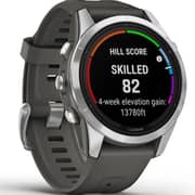 Garmin Fenix 7S Pro Solar Edition Silver Stainless Steel with Graphite Band Smartwatch 42mm 010-02776-01