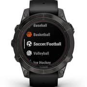 Garmin Fenix 7 Pro Sapphire Solar Edition Carbon Gray DLC Titanium with Black Band Smartwatch 47mm 010-02777-11