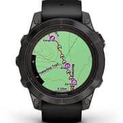 Garmin Fenix 7 Pro Sapphire Solar Edition Carbon Gray DLC Titanium with Black Band Smartwatch 47mm 010-02777-11