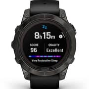 Garmin Fenix 7 Pro Sapphire Solar Edition Carbon Gray DLC Titanium with Black Band Smartwatch 47mm 010-02777-11