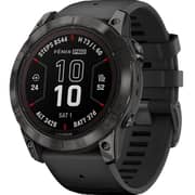 Garmin Fenix 7X Pro Sapphire Solar Edition Carbon Gray DLC Titanium with Black Band Smartwatch 51mm 010-02778-11