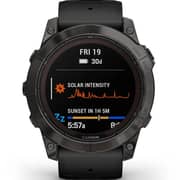 Garmin Fenix 7X Pro Sapphire Solar Edition Carbon Gray DLC Titanium with Black Band Smartwatch 51mm 010-02778-11