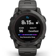 Garmin Fenix 7X Pro Sapphire Solar Edition Carbon Gray DLC Titanium with Carbon Gray Titanium Band Smartwatch 51mm - (includes black silicone watch band) 010-02778-30